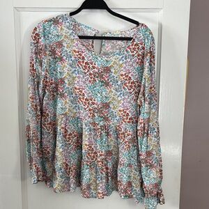 Jane and Delancey Multicolor Floral Blouse